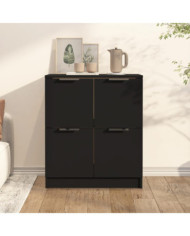 Buffet noir 60x30x70 cm bois d'ingénierie | Mobilier & Déco