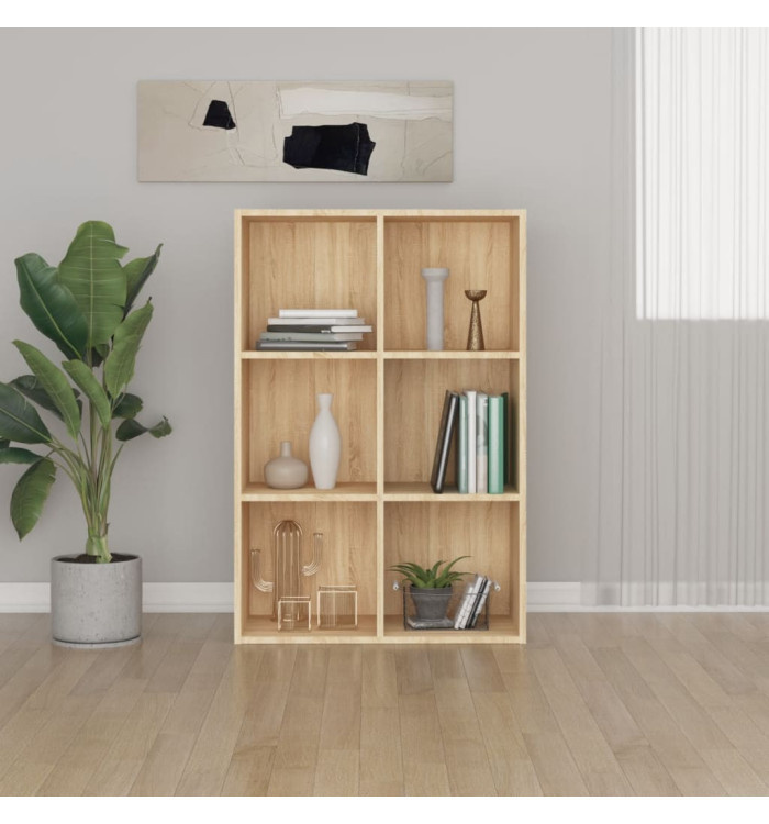 Bibliothèque/Buffet chêne sonoma 66x30x98 cm bois d'ingénierie | Mobilier & Déco