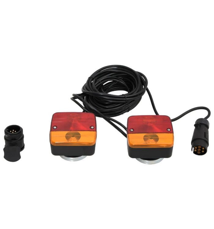 Feux de remorque 2pcs Rouge 10,5x7,5x10cm 12V ampoule classique | Mobilier & Déco