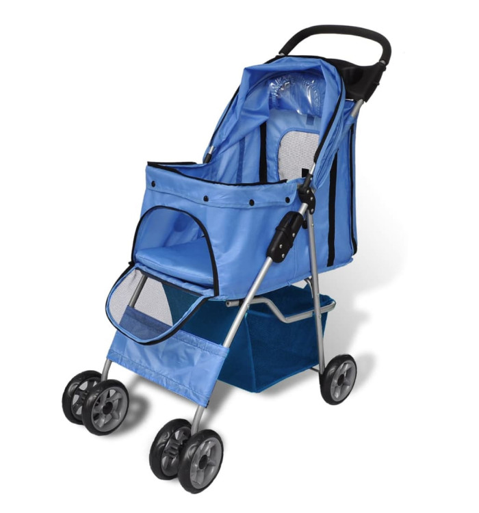 Poussette pour chiens 15 kg Bleu | Mobilier & Déco