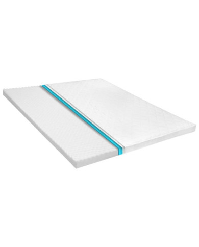 Sur-matelas 140 x 200 cm Mousse froide Profil d'œuf 6 cm | Mobilier & Déco