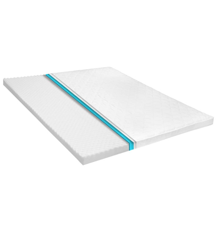 Sur-matelas 140 x 200 cm Mousse froide Profil d'œuf 6 cm | Mobilier & Déco