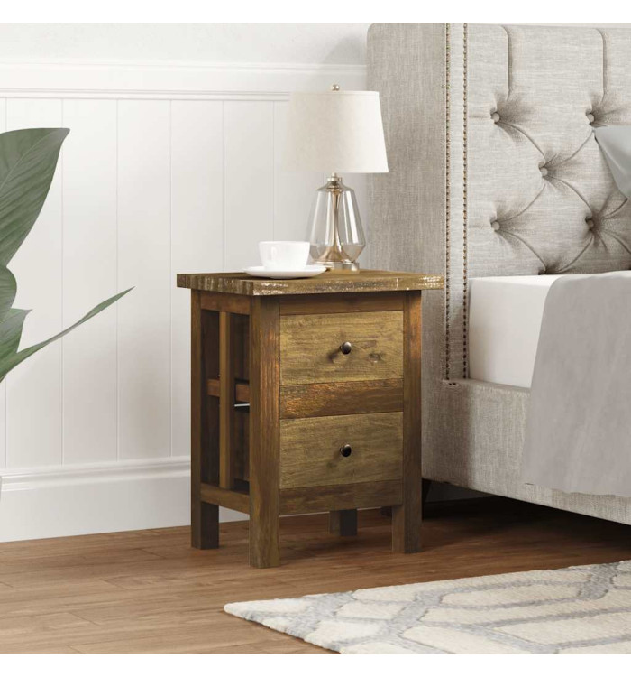 Table de chevet bois massif d'acajou 40x30x51 cm | Mobilier & Déco