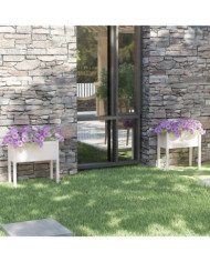 Jardinières 2 pcs Blanc 70x31x70 cm Bois de pin massif | Mobilier & Déco