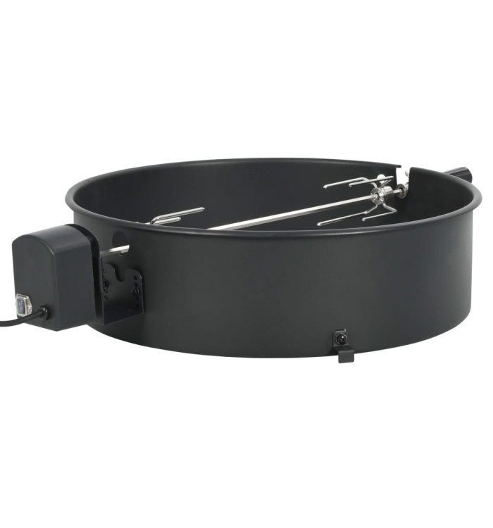 Kit d'anneau de rôtissoire de barbecue 57 cm Noir | Mobilier & Déco