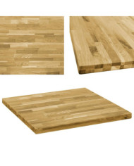 Dessus de table Bois de chêne massif Carré 44 mm 80x80 cm | Mobilier & Déco