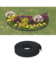 Bordure de jardin noir 10 m 10 cm polyéthylène | Mobilier & Déco