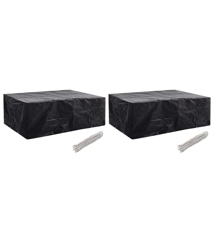 Housses de salon de jardin 2 pcs 8 œillets 242x162x100 cm | Mobilier & Déco