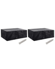 Housses de salon de jardin 2 pcs 8 œillets 242x162x100 cm | Mobilier & Déco