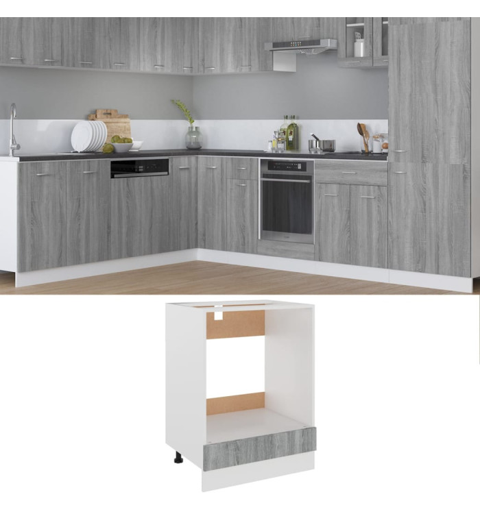 Armoire à four "Riga" Sonoma gris 60x46x81,5 cm | Mobilier & Déco