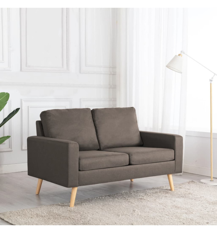 Canapé à 2 places Taupe Tissu | Mobilier & Déco