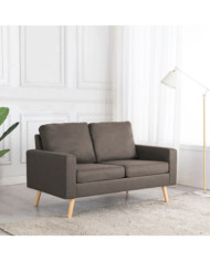 Canapé à 2 places Taupe Tissu | Mobilier & Déco