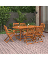 Ensemble à manger de jardin 7 pcs bois massif d'acacia | Mobilier & Déco