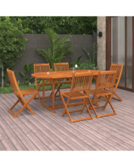 Ensemble à manger de jardin 7 pcs bois massif d'acacia | Mobilier & Déco