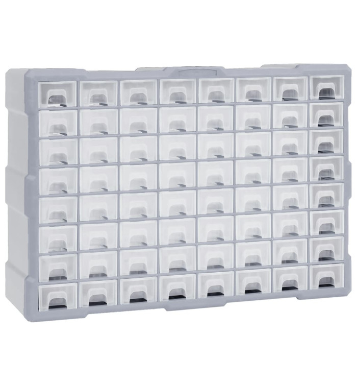 Organisateur multi-tiroirs avec 64 tiroirs 52x16x37,5 cm | Mobilier & Déco