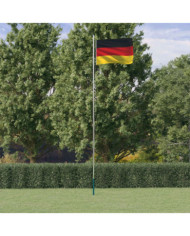 Drapeau de l'Allemagne et mât 6,23 m Aluminium | Mobilier & Déco