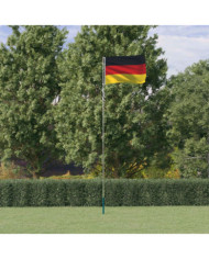 Drapeau de l'Allemagne et mât 5,55 m Aluminium | Mobilier & Déco