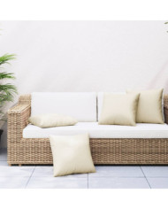 Coussins de canapé lot de 4 crème 40x40 cm tissu | Mobilier & Déco