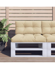 Coussins de palette lot de 2 beige tissu | Mobilier & Déco