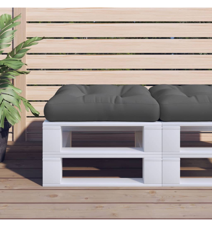 Coussin de palette anthracite 60x61,5x10 cm tissu | Mobilier & Déco