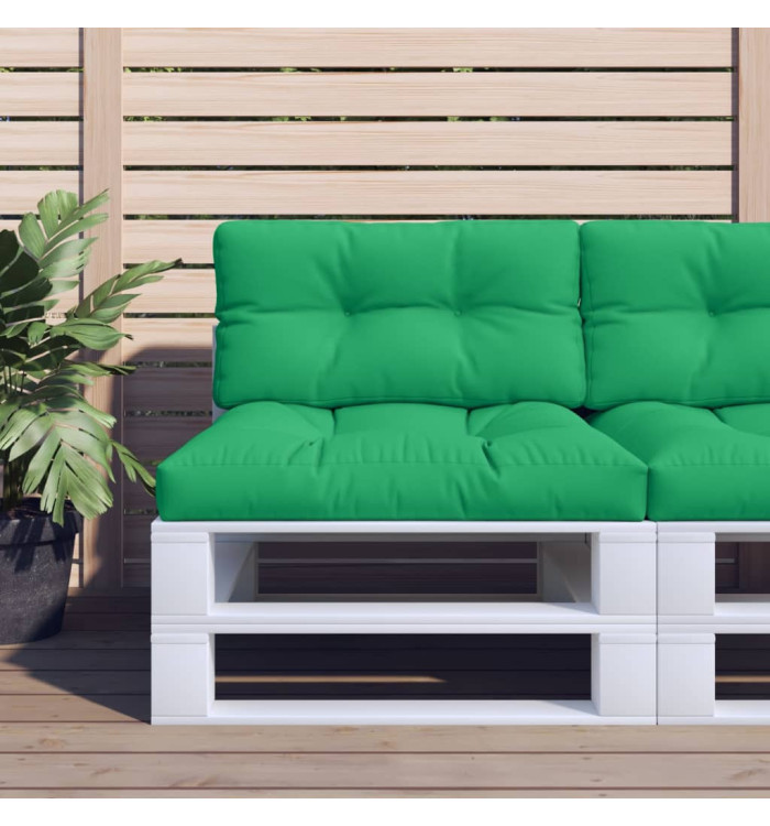 Coussins de palette lot de 2 vert tissu | Mobilier & Déco