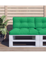 Coussins de palette lot de 2 vert tissu | Mobilier & Déco
