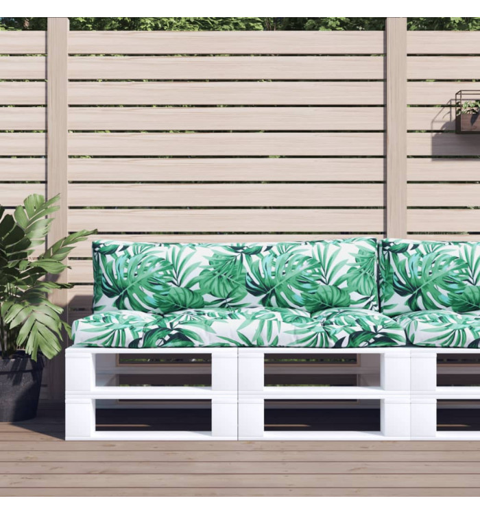 Coussins de palette lot de 2 motif de feuilles tissu | Mobilier & Déco