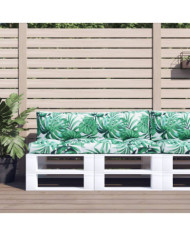 Coussins de palette lot de 2 motif de feuilles tissu | Mobilier & Déco