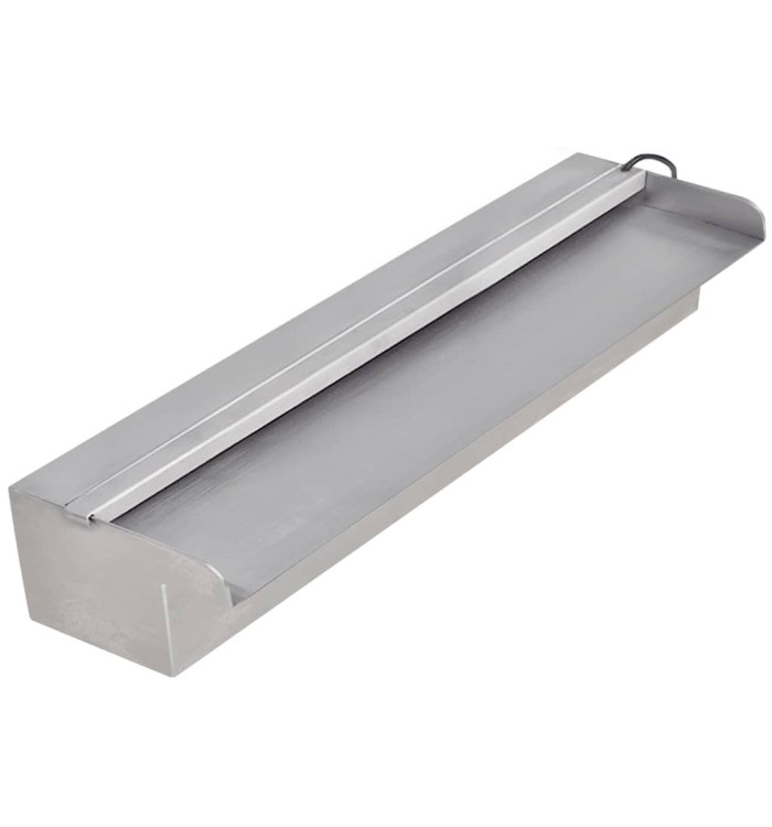 Lame d'eau rectangulaire à LED 45 cm en acier inoxydable pour piscine | Mobilier & Déco