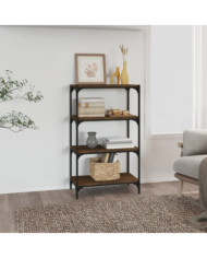 Bibliothèque Chêne brun 60x33x100 cm Bois d'ingénierie et acier | Mobilier & Déco