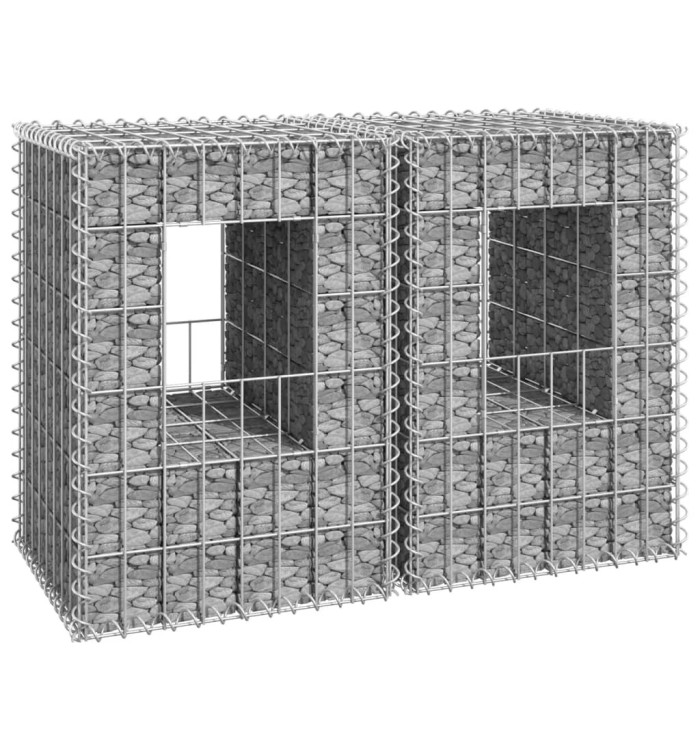 Poteaux à panier de gabion 2 pcs 40x40x60 cm Fer | Mobilier & Déco