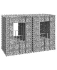 Poteaux à panier de gabion 2 pcs 40x40x60 cm Fer | Mobilier & Déco