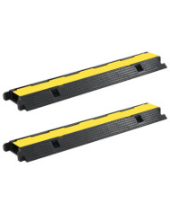 Rampe de protection de câble 2 pcs 1 canal caoutchouc 100 cm | Mobilier & Déco