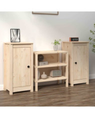 Buffets 2 pcs 39x35x80 cm bois massif de pin | Mobilier & Déco