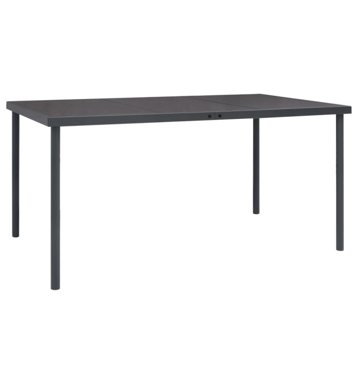 Table à dîner d'extérieur Anthracite 150x90x74 cm Acier | Mobilier & Déco