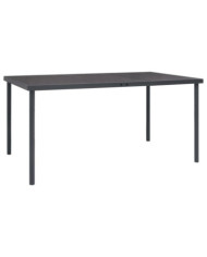 Table à dîner d'extérieur Anthracite 150x90x74 cm Acier | Mobilier & Déco