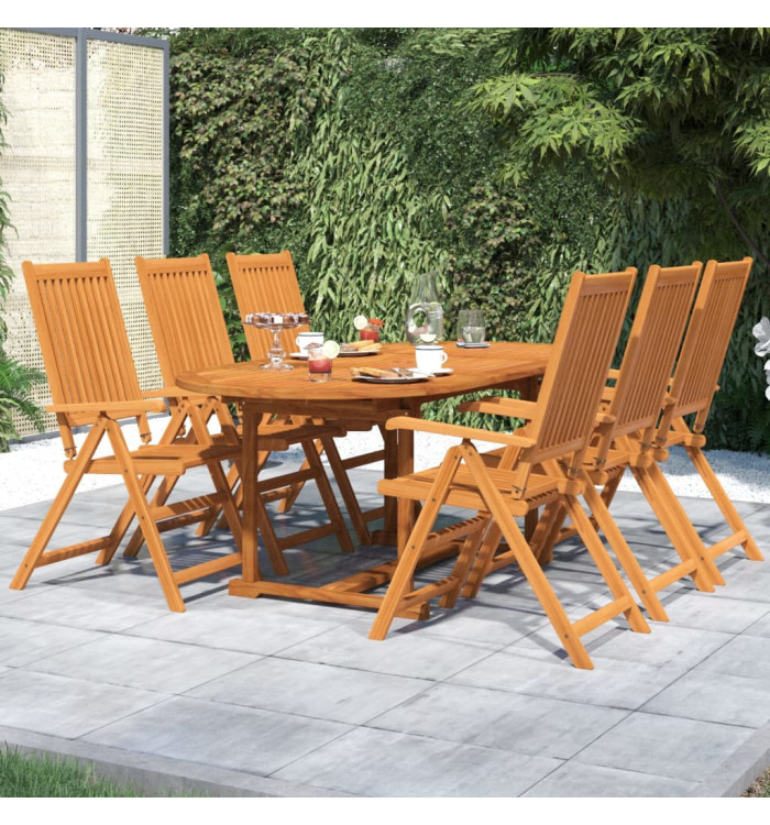 Ensemble à manger de jardin 7 pcs Bois d'acacia massif | Mobilier & Déco