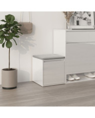  Tiroir boîte Blanc brillant 40,5x40x40 cm Bois d'ingénierie | Mobilier & Déco