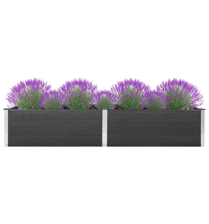 Lit surélevé de jardin 200x100x54 cm WPC Gris | Mobilier & Déco