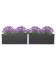 Lit surélevé de jardin 200x100x54 cm WPC Gris | Mobilier & Déco