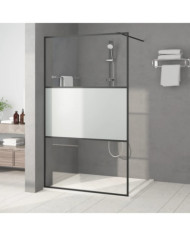 Paroi de douche Noir 115x195 cm Verre ESG demi-dépoli | Mobilier & Déco