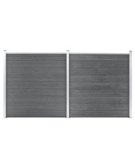 Clôture de jardin WPC 353x186 cm Gris | Mobilier & Déco