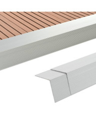 Cornière de terrasse 5 pcs Aluminium 170 cm Argenté | Mobilier & Déco