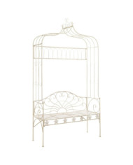 Banc de jardin 122 cm Fer Blanc antique | Mobilier & Déco