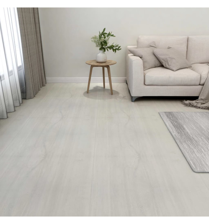Dalles de plancher autoadhésives 55 pcs PVC 5,11 m² crème | Mobilier & Déco