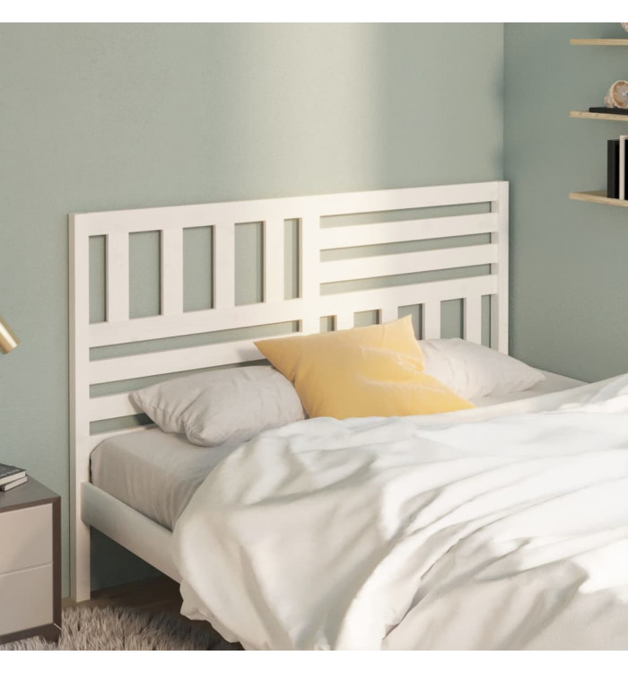 Tête de lit Blanc 166x4x100 cm Bois massif de pin | Mobilier & Déco