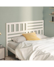 Tête de lit Blanc 166x4x100 cm Bois massif de pin | Mobilier & Déco