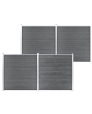 Clôture de jardin WPC 699x186 cm Gris | Mobilier & Déco