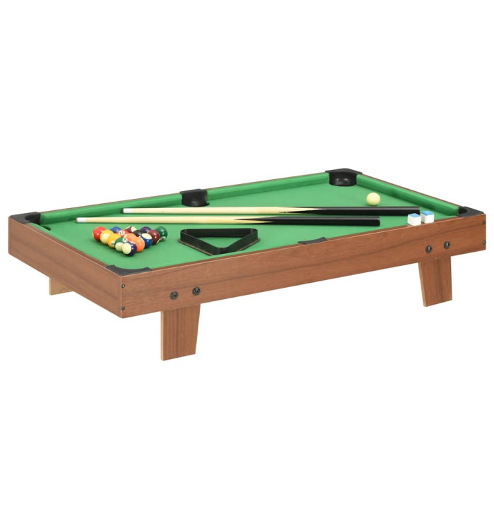 Mini table de billard 3 pieds 92x52x19 cm Marron et vert | Mobilier & Déco