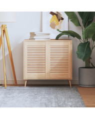 Portes d'armoire à persiennes 2 pcs 61,5x39,4 cm pin massif | Mobilier & Déco